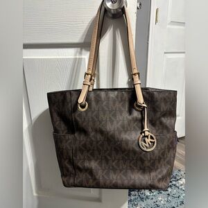 Michael Kors Dark Brown Monogram Tote